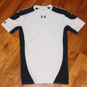 White & Black Under Armour Cycling / Workout Shirt